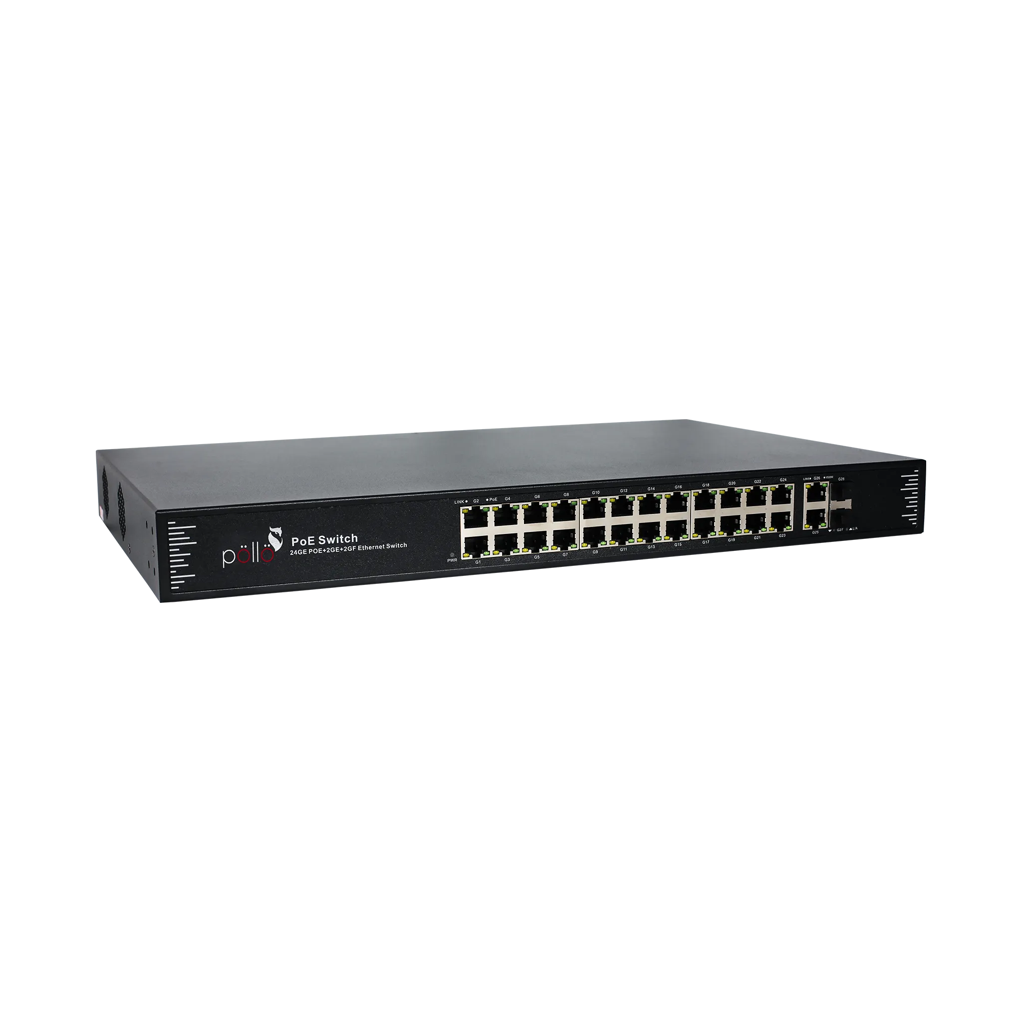 28-Port Gigabit PoE Network Switch with 2 SFP