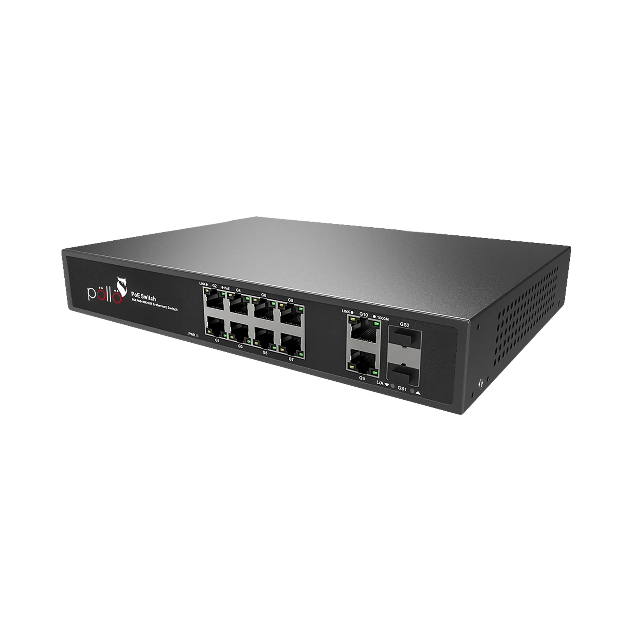 12-Port Gigabit PoE Network Switch with Gigabit Uplink & 2 SFP