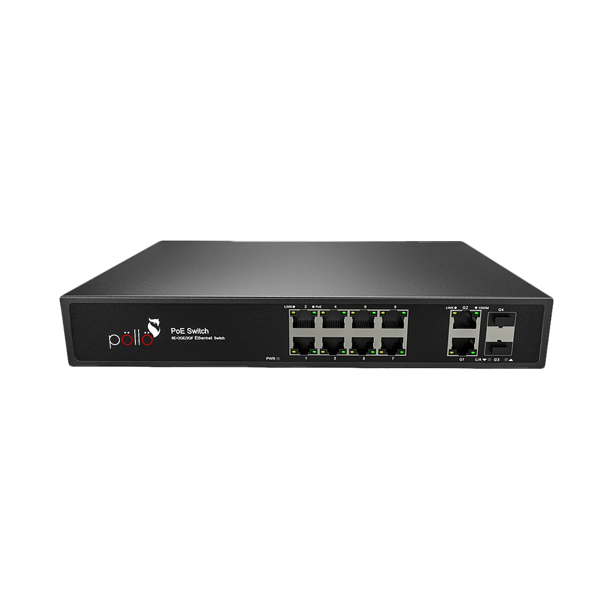 12-Port Gigabit PoE Network Switch with Gigabit Uplink & 2 SFP