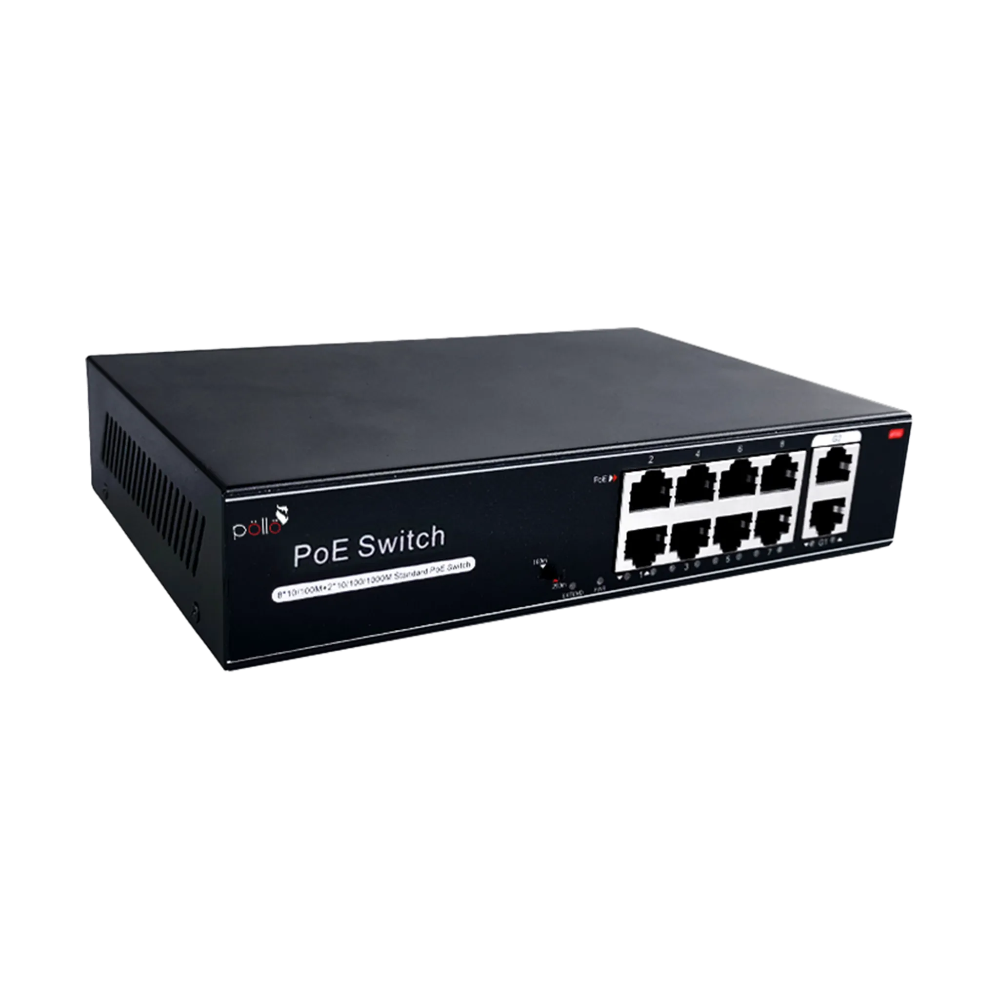 10-Port Megabit PoE Network Switch with Gigabit Uplink