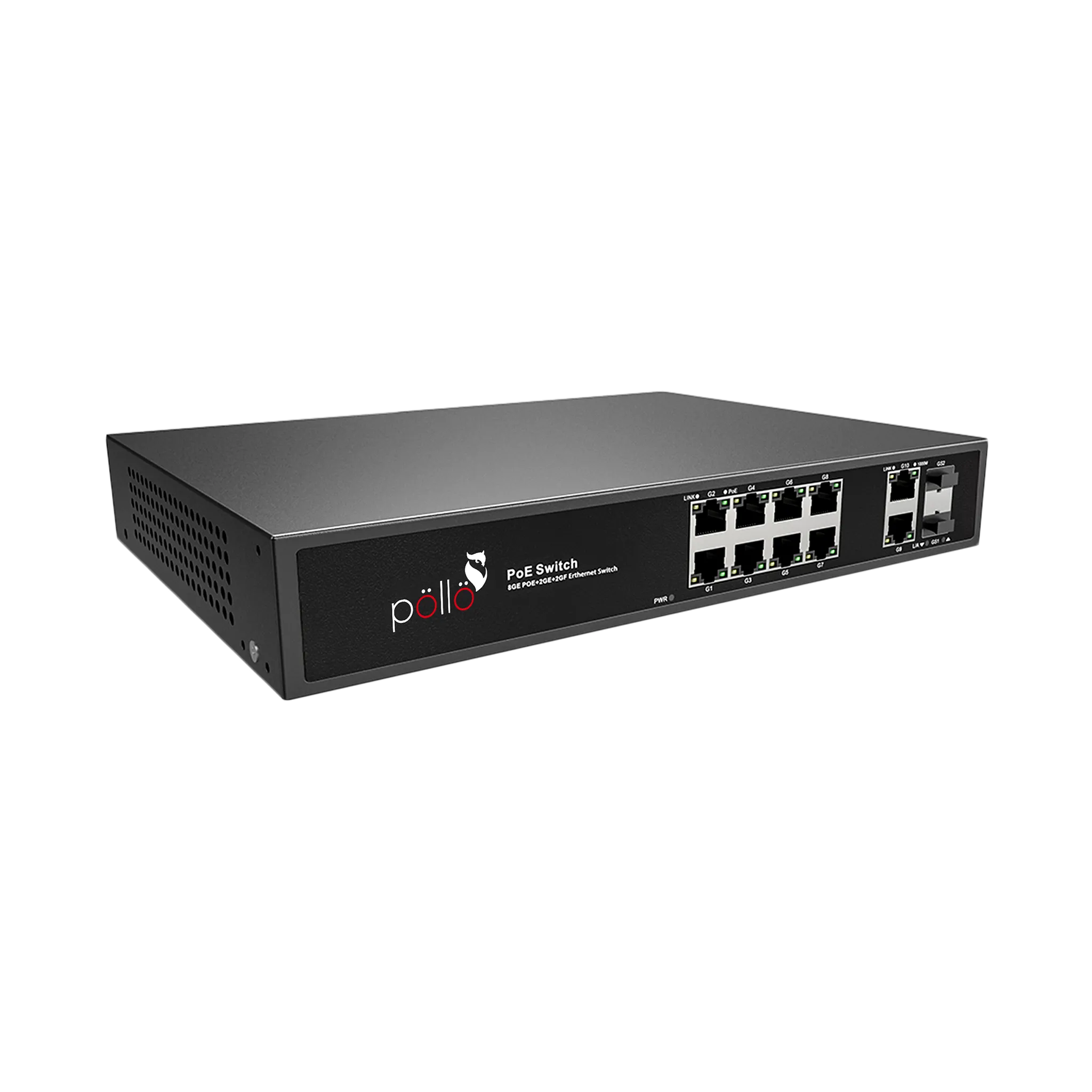 12-Port Gigabit PoE Network Switch with Gigabit Uplink & 2 SFP