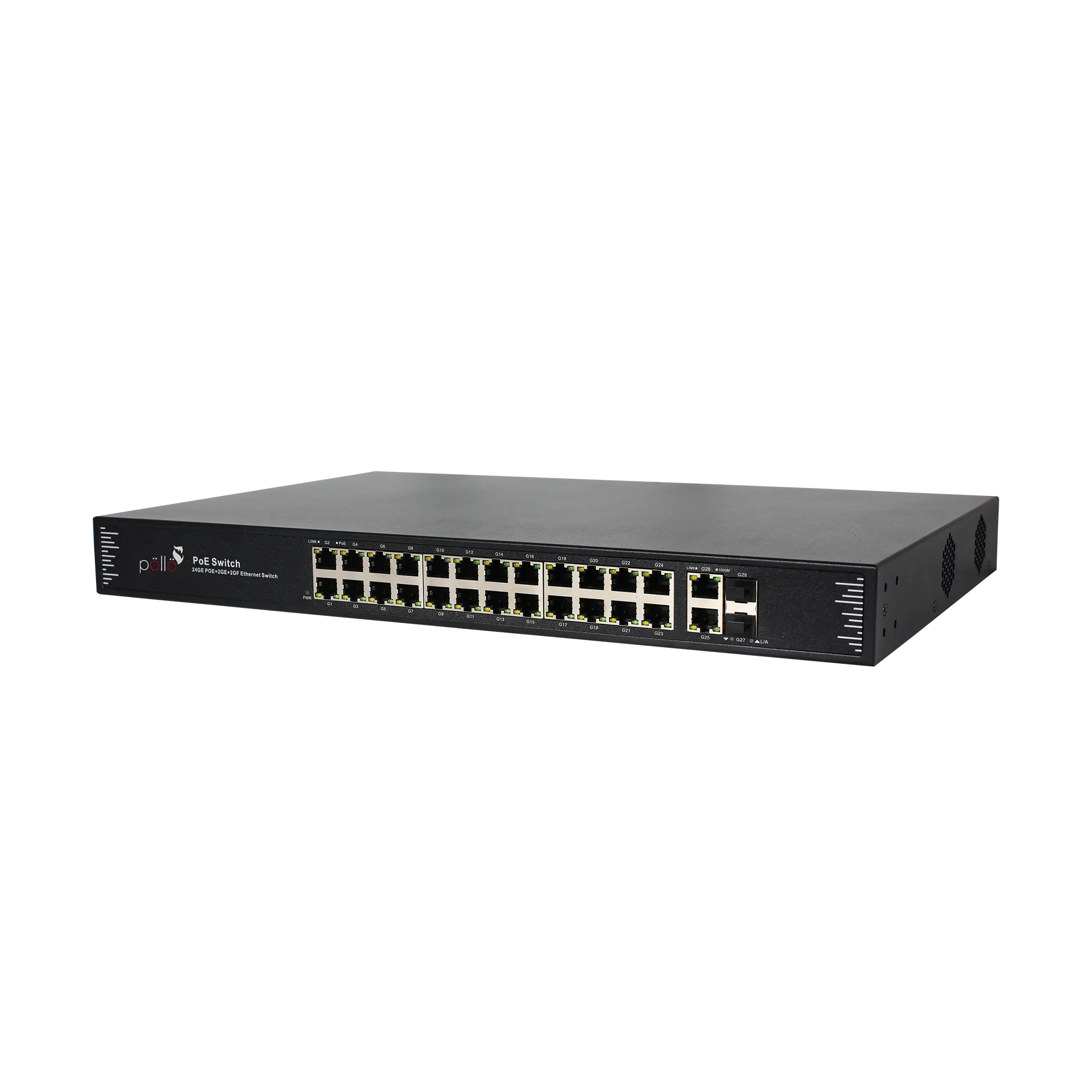 28-Port Gigabit PoE Network Switch with 2 SFP