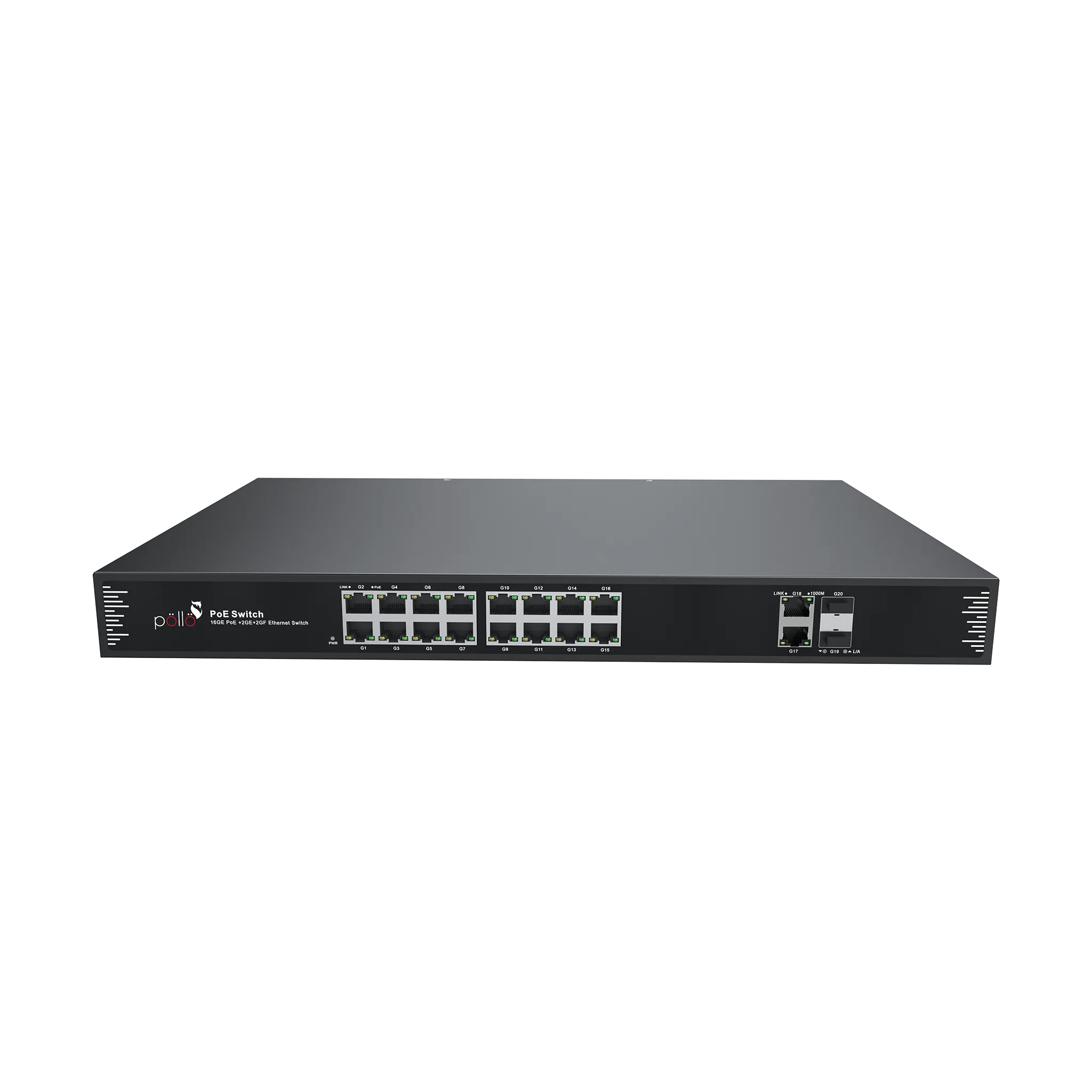 18-Port Gigabit PoE Network Switch with 2 SFP
