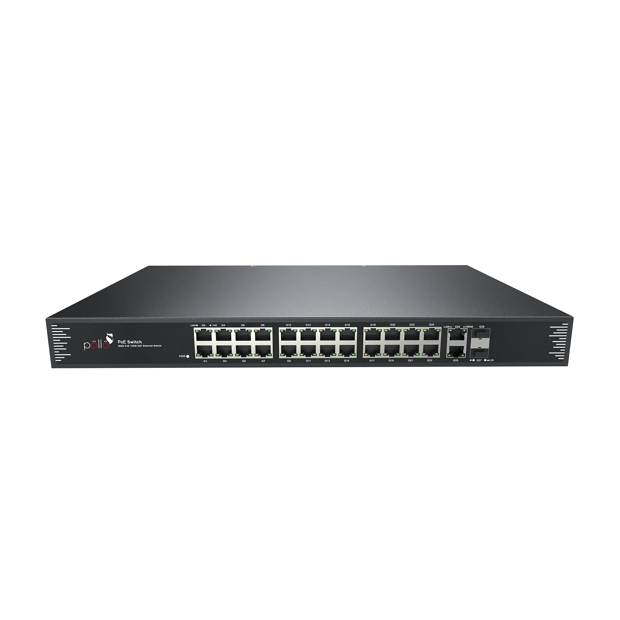 28-Port Gigabit PoE Network Switch with 2 SFP